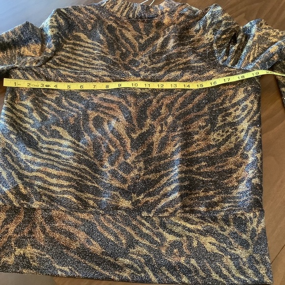 NWT GANNI Animal Leopard Print Metallic V-Neck Cardigan Sweater Size 40 EU/8 US - Picture 16 of 16
